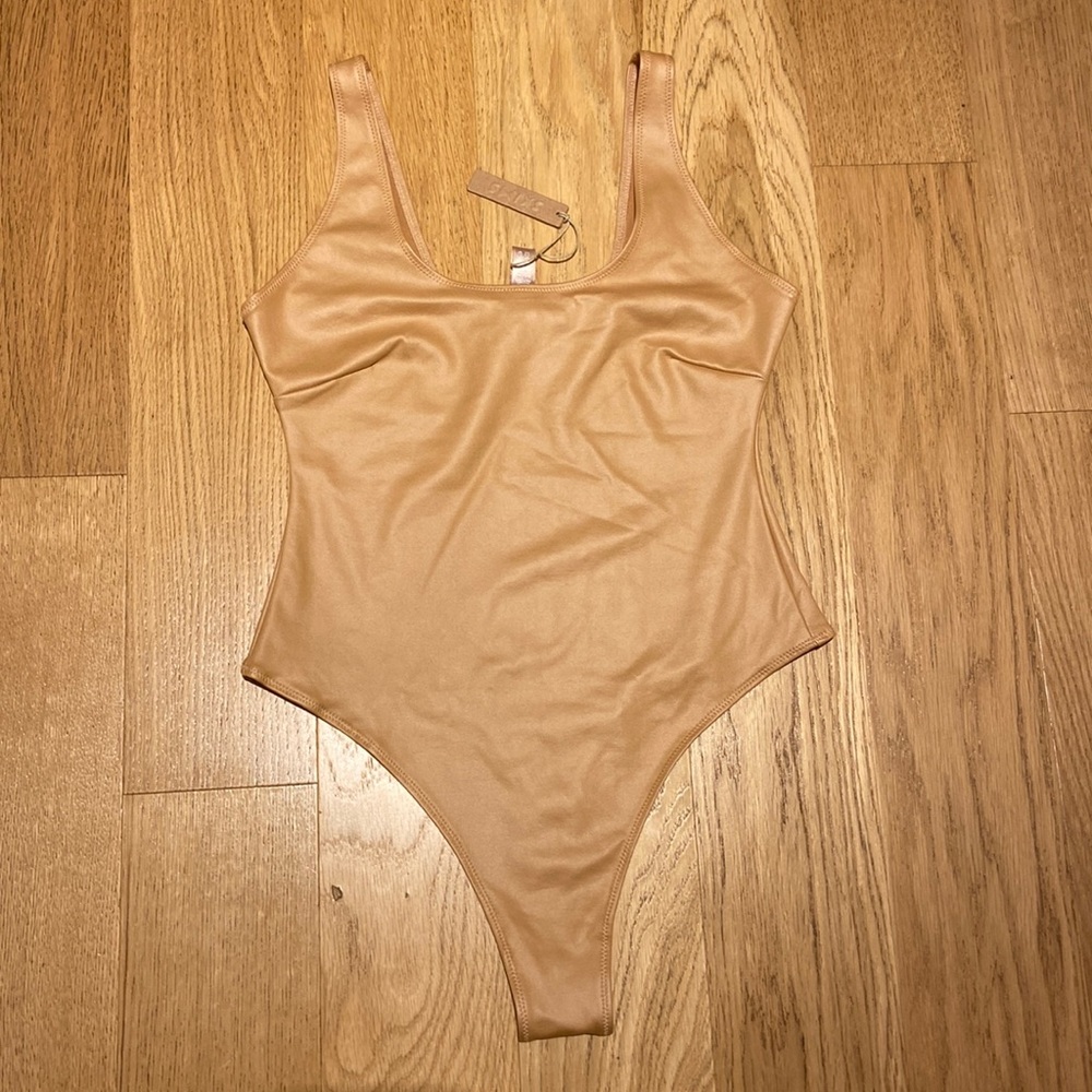 Skims wet jersey tank bodysuit